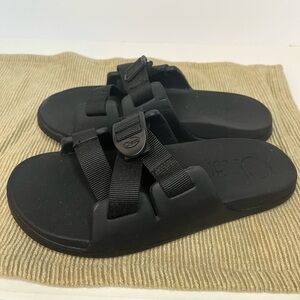 Chaco Black Adjustable Slide Sandals